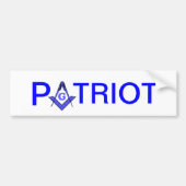Patriot masonic bumper sticker (Voorkant)