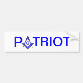 Patriot masonic bumper sticker