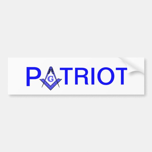 Patriot masonic bumper sticker (Voorkant)