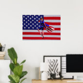 Patriot meisje poster (Thuiskantoor)