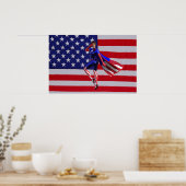 Patriot meisje poster (Keuken)