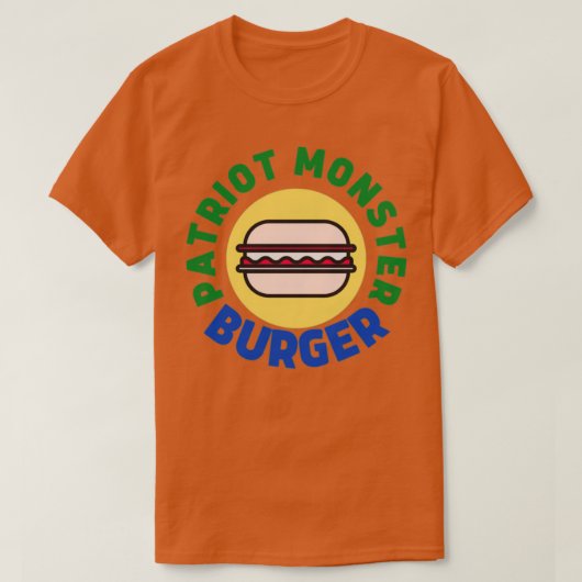 Patriot Monster Burger T-shirt (Design voorkant)