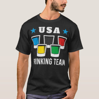 Patriot Olympic USA Drink Team Beer T-shirt