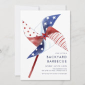 Patriot Party Pinwheel Uitnodiging (Voorkant)