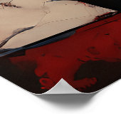 Patriot Pitbull met Amerikaanse vlag 4 juli Poster (Hoek)