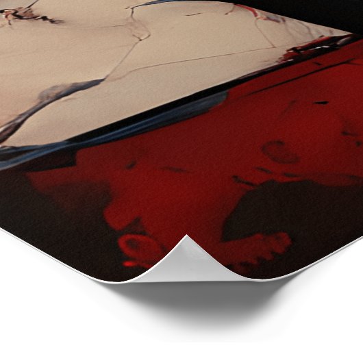 Patriot Pitbull met Amerikaanse vlag 4 juli Poster (Hoek)