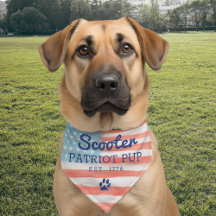 Patriot Pup American Flag Pet Bandana
