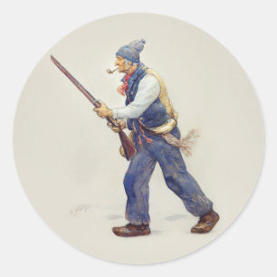Patriot Quebec Opstand 1837-1838 Henri Julien Ronde Sticker