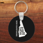 Patriot Quote New Hampshire Motto Souvenir State P Sleutelhanger (Voorkant)