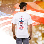 Patriot Red Blue Freedom USA Flag Star Mannen fami T-shirt
