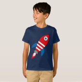 Patriot Rocket man Science Passion Design Boys T-shirt (Voorkant volledig)