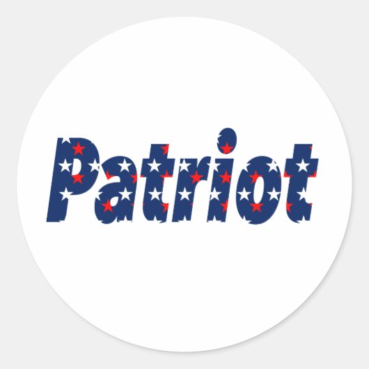 Patriot Ronde Sticker (Voorkant)