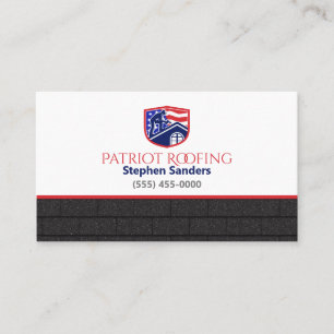 Patriot Roofing Shingles Construction Company Visitekaartje