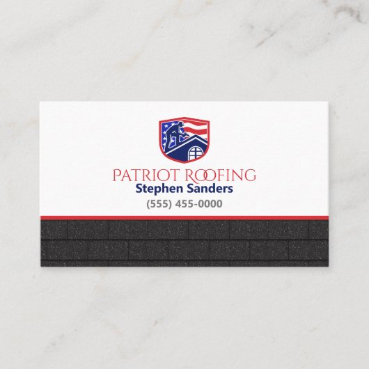 Patriot Roofing Shingles Construction Company Visitekaartje (Voorkant)