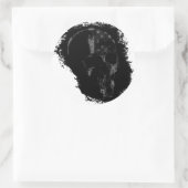 PATRIOT SKULL Black Grey Ronde Sticker (Tas)