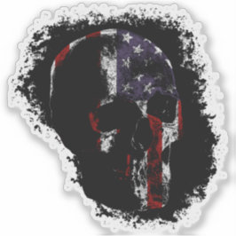 PATRIOT SKULL-kleur Sticker