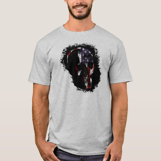 PATRIOT SKULL-kleur T-shirt (Voorkant)