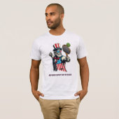 Patriot spelen Pickleball Pickleballer USA vlag T-shirt (Voorkant volledig)