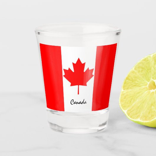 Patriot/sport van Canadese vlag en Canada Shot Glas (Voorkant)