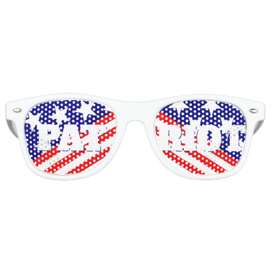 Patriot sterren en strepen Amerikaanse vlag Retro Zonnebril (Voorkant)