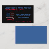 Patriot Tool Flag Car Auto Mechanic Repair Service Visitekaartje (Voorkant / Achterkant)