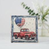  Patriot Truck:  glorie Feestdagenkaart (Staand voorkant)