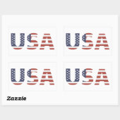 Patriot USA American Flag Rechthoekige Sticker (Vel)