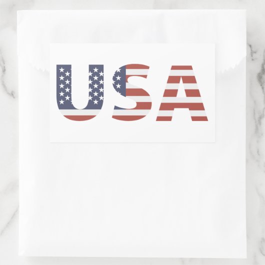 Patriot USA American Flag Rechthoekige Sticker (Tas)