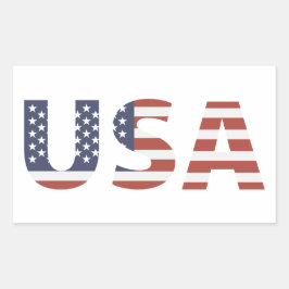Patriot USA American Flag Rechthoekige Sticker