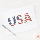 Patriot USA American Flag Rechthoekige Sticker (Envelop)