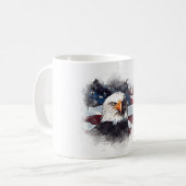 *~* Patriot USA Eagle American Flag Koffiemok (Voorkant links)