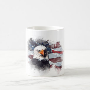 *~* Patriot USA Eagle American Flag Koffiemok