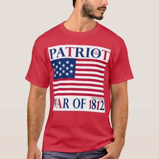 Patriot van de Oorlog van 1812- Verwerende partij T-shirt (Voorkant)