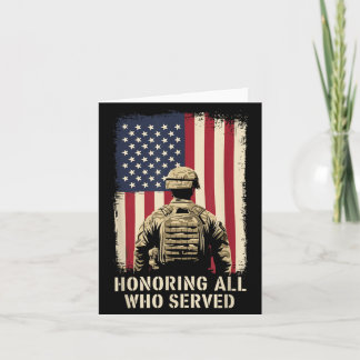 Patriot Vlag Ontwerp Veterans Day Herdenking 4 jul Kaart