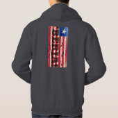 PATRIOT VLAG ROOD WIT EN BLAUW HOODIE (Achterkant)