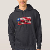 PATRIOT VLAG ROOD WIT EN BLAUW HOODIE (Voorkant)