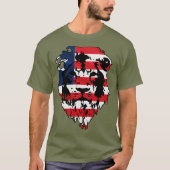 PATRIOT VLAG ROOD WIT EN BLAUW T-SHIRT (Voorkant)