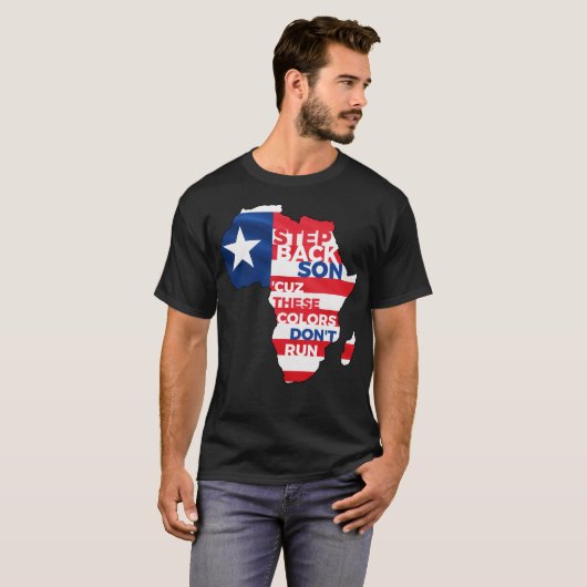 PATRIOT VLAG ROOD WIT EN BLAUW T-SHIRT (Voorkant volledig)