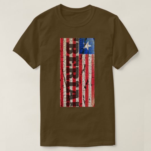 PATRIOT VLAG ROOD WIT EN BLAUW T-SHIRT (Design voorkant)