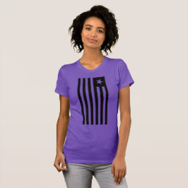 PATRIOT VLAG ZWART-WIT STER EN STREPEN T-SHIRT