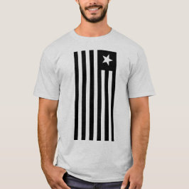 PATRIOT VLAG ZWART-WIT STER EN STREPEN T-SHIRT