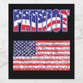 Patriot Wijn Etiket (Enkel label)