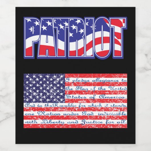 Patriot Wijn Etiket (Enkel label)