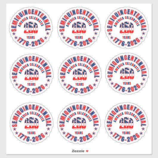 Patriotc Semiquincentennial 1776-2026 Multi Sticker (Vel)