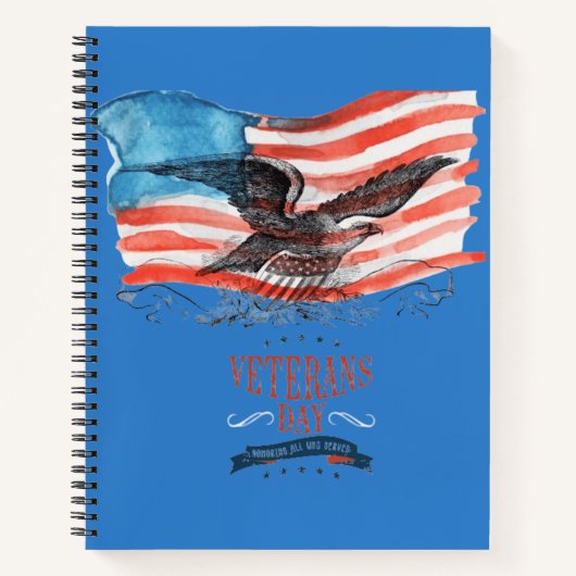 Patrioten herinnerd medium blauw notitieboek (Voorkant)