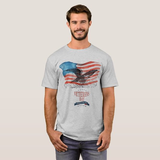 Patrioten herinnerden grijs t-shirt (Voorkant volledig)