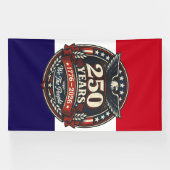 Patriotic 250th Anniversary Emblem  Spandoek (Horizontaal)