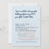 Patriotic 250th USA Birthday Celebration Invite (Achterkant)