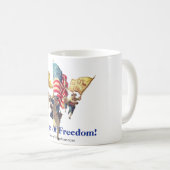 Patriotic "3 Flags of Freedom" Coffee Mug Koffiemok (Voorkant rechts)