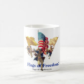 Patriotic "3 Flags of Freedom" Coffee Mug Koffiemok (Center)